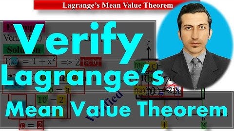 Verify the Lagrange’s Mean Value Theorem - #Calculus through animation by #Moein