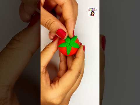 How To Make Tomato With Clay Clayideas Youtubeshorts Shorts 