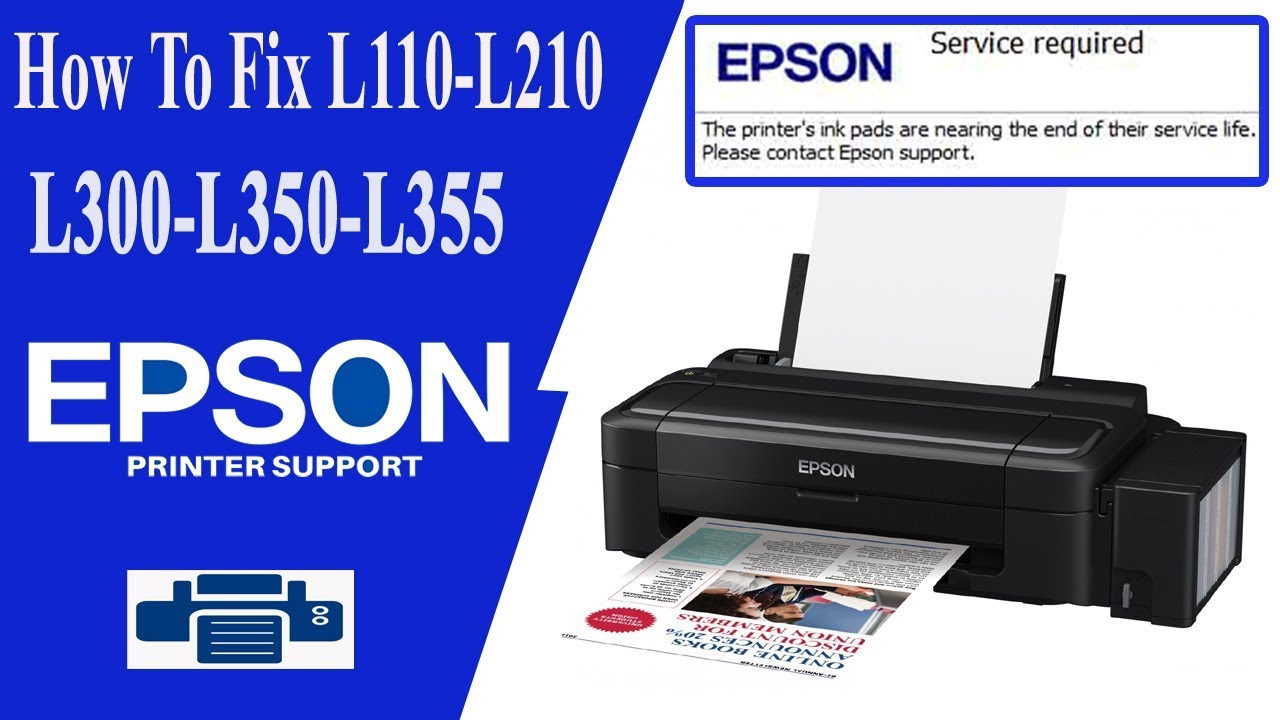 Resetter Epson L110 Service Required Error Youtube