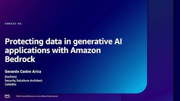 AWS re:Inforce 2024 - Protecting data in generative AI applications with Amazon Bedrock (COM223)