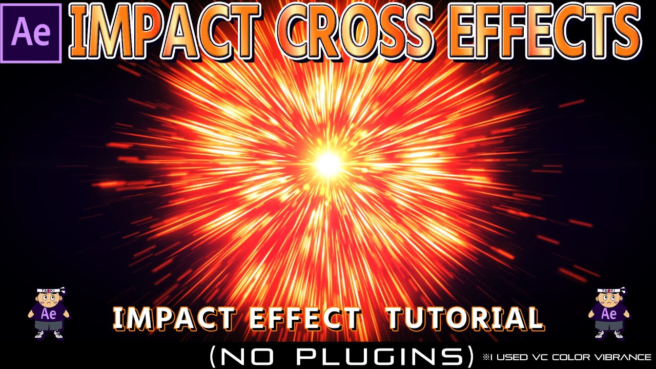 Impact Cross Hit effects in After Effects【Anime Explosion】【Game Effect