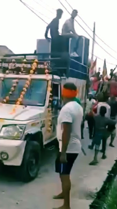 Pawai berujung petaka satu mobil kesetrum listrik # shorts