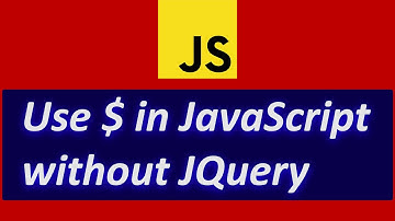 How to Use $ in JavaScript without JQuery | query selector shorthand