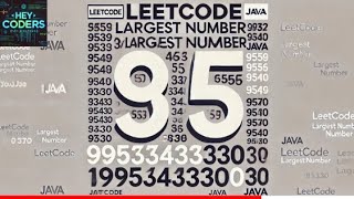 Largest Number| 179 | Sorting Trick for Maximum Number | LeetCode Explained | Java