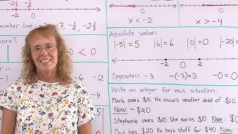 Basics of integers - beginner lesson for pre-algebra