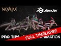 BLENDER smooth attack choregraphy - full timelapse