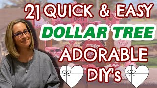 21 QUICK \& EASY ADORABLE Dollar Tree DIY's |$1 Each | CUTE Valentine's Day DIY's for a Tiered Tray