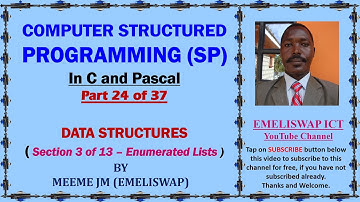 Computer Structured Programming In C and Pascal (Part 24 of 37) | Enumerated Lists Data Structure