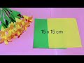 How To Make Paper Trumpet Flower || Cara Membuat Bunga Terompet Dari Kertas Origami