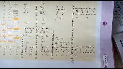 How to multiply fractions with the help of shapes/diagram oxford countdown book 5 ex 3b