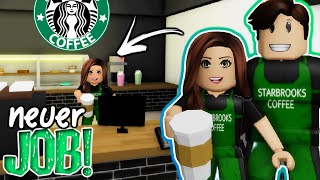 Mein neuer JOB im  STARBROOKS COFFEE ☕️  in BROOKHAVEN ✅ Roblox Roleplay Story RP DEUTSCH