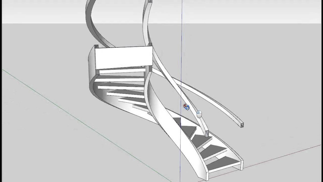 escalier en colimacon sketchup