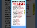 Spoken English Phrases | Daily Use English Sentences | English Speaking Practice