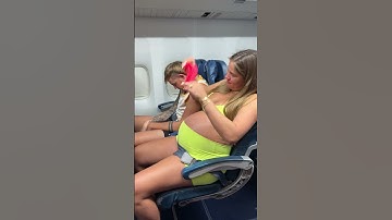 You’ve got to try this airplane travel hack! #airplane #hack #funny #comedy #family