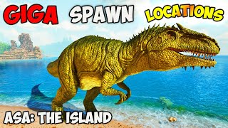 ASA: BEST Giga Spawn LOCATIONS | ARK Survival Ascended The Island