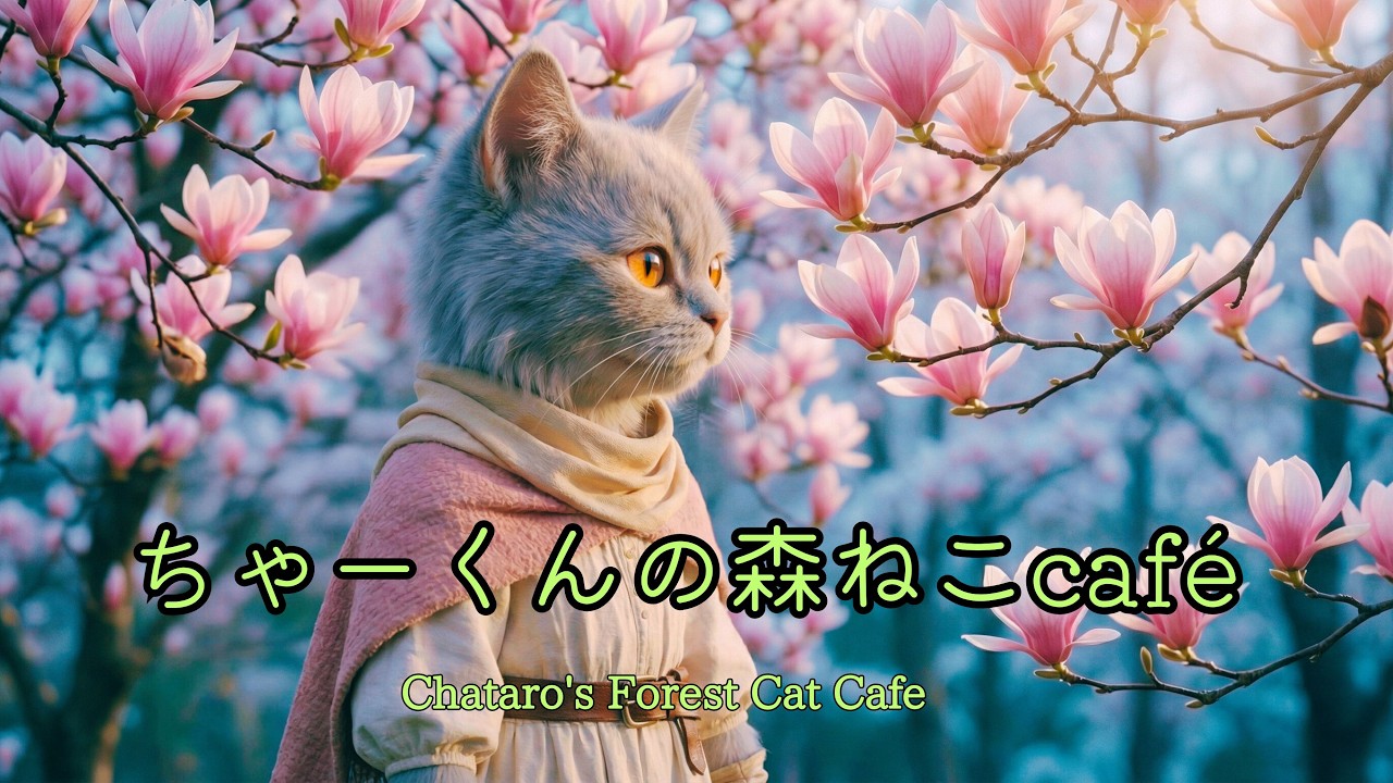 Cat Story] Forest Cat Café | A Spring Encounter & First Honey | In