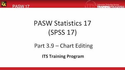 3.9 Create or Edit a Chart or Graph: PASW (SPSS) Statistics v.17 video