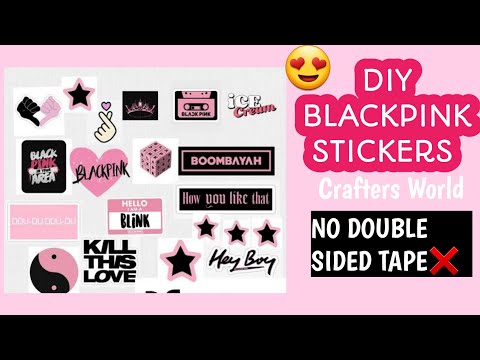 DIY BLACKPINK 🖤💗 STICKERS FOR #JOURNALART HOW TO MAKE STICKERS  #CRAFTERSWORLD #BLACKPINKJOURNAL #DIY 