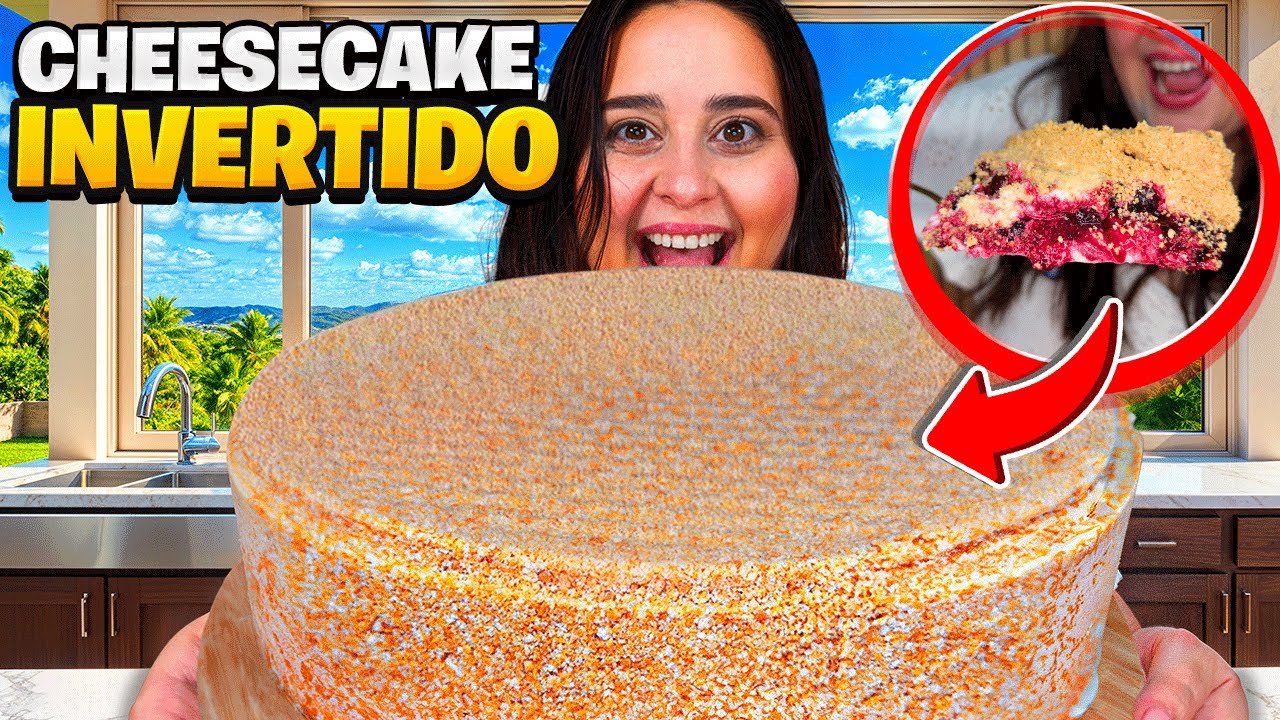 FAZENDO O CHEESECAKE INVERTIDO QUE TÁ VIRALIZANDO! *O resultado me deixou surpreendeu 😱
