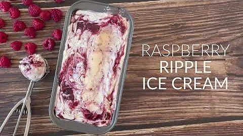 Homemade Raspberry Ripple Ice cream | NO ICE CREAM MACHINE NEEDED