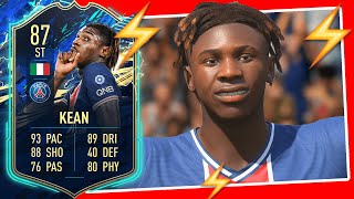 TOTS KEAN REVIEW! 87 TOTS MOISE KEAN PLAYER REVIEW - FIFA 21 ULTIMATE TEAM