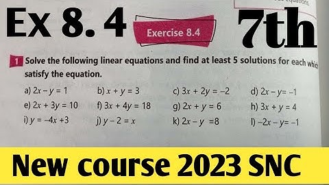 Exercise 8.4  class 7 Math New course 2023 Kpk and PTB| Class 7th Math Ex 8.4 SNC  2023 PTB