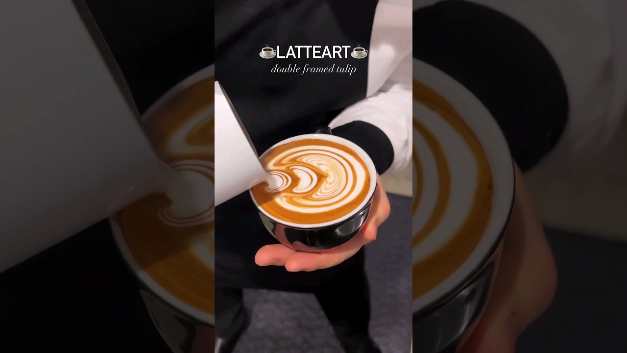 Slowing Tulip 🌷 Latte Art | Coffee Art #baristalife #art [Barista:- @daisuke.tsushima]