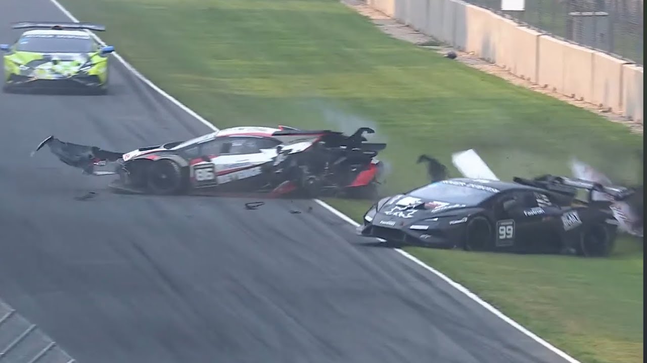 Lamborghini Super Trofeo NA 2025 | Road America Race 2 | Big Start Crashes