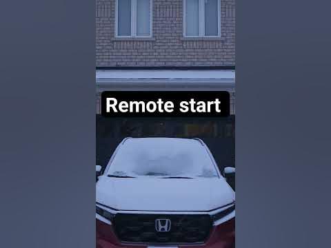 Honda Cr-v Hybrid Touring remote start -10 winter - YouTube