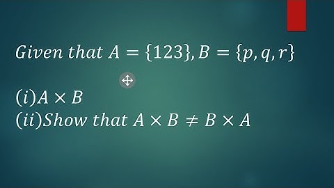 cartesian product A x B