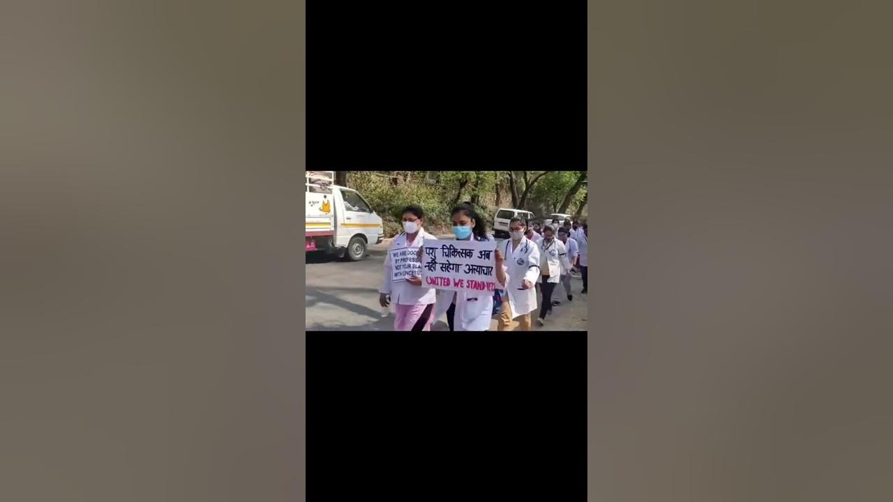 Veterinary Students of Palampur Veterinary College on strike