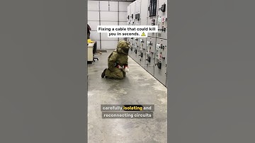 How Engineers Safely Repair High-Voltage Power Cables ⚡ #shorts