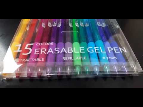 Erasable Gel Pens, 15 Colors Lineon Retractable Erasable Pens