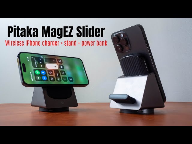 Wireless iPhone charger with Power Bank (Pitaka MagEZ Slider