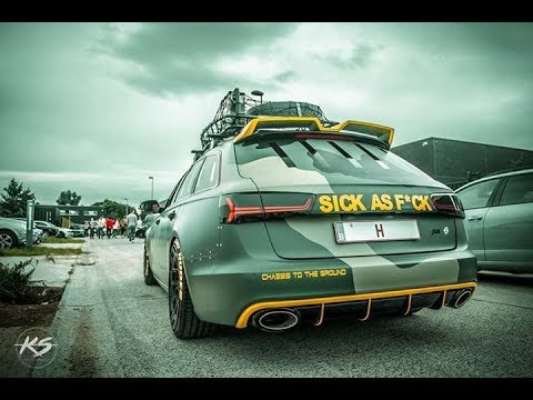 2019 Tuning Camouflage Audi A6 Mit Led Strobe Light Auf Dem Dach Youtube