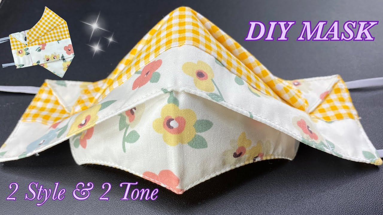 Diy Mask 2 Tone 2 Style Breathable 3d Fabric Mask Easy Pattern How To Make Mask At Home Youtube Diy Mask Hand Sewing Projects Easy Face Mask Diy