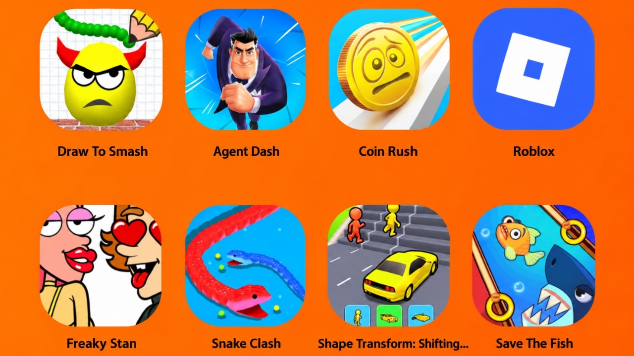 Draw To Smash | Agent Dash | Coin Rush | Freaky Stan | Snake Clash ...