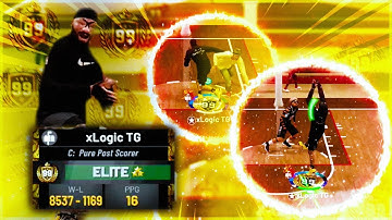 I TOOK MY 99 OVERALL POST SCORER TO THE 1v1 COURT IN STAGE!! BEST CENTER BUILD NBA 2K19!