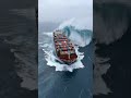 Too Big to Handle? Container Ship vs Monster Wave #rogue wave  #maritime #extreme #ai