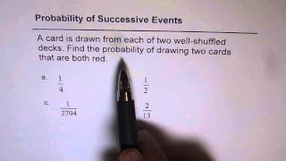 S43 Probability From Two Deck of Cards