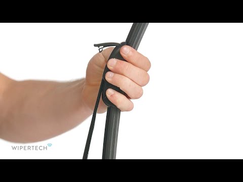 Wipertech True-Fit Aeroflexフックフロントワイパーブレードの取り付け方法（従来の金属除去）