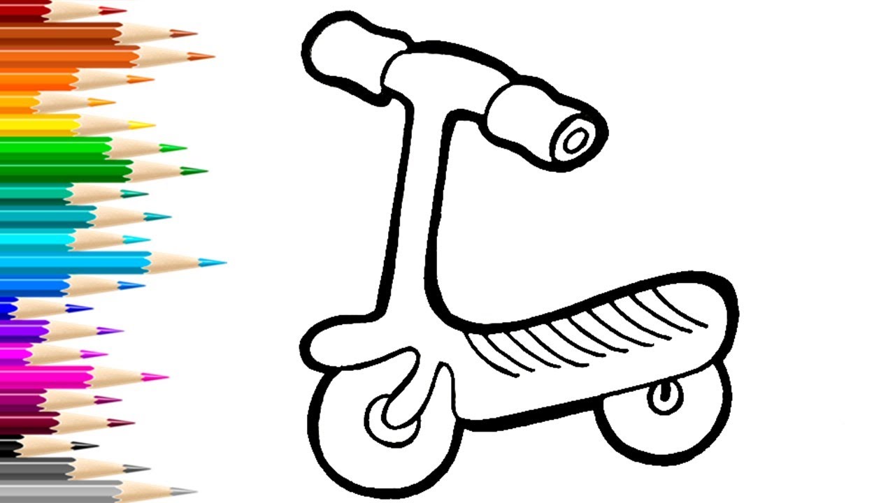 Самокат картинка для детей