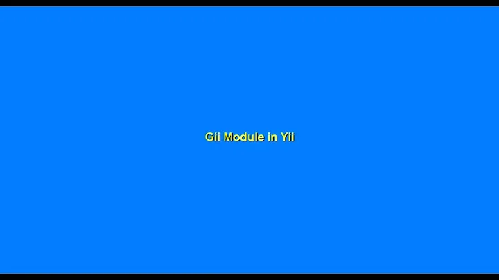 [Yii2 Framework] Module Gii Step By Step