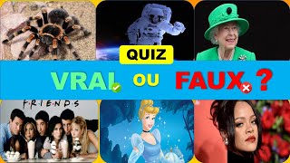 Quiz VRAI ou FAUX ✅❌ | 30 affirmations pour tester tes connaissances | Jeu questions - réponses screenshot 1