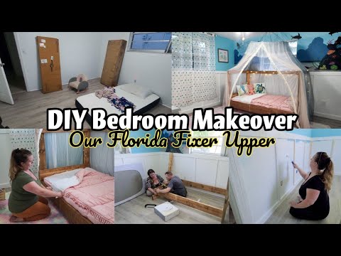 DIY BEDROOM MAKEOVER ON A BUDGET / GIRLS BEDROOM TRANSFORMATION ...