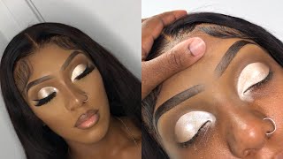 Neutral Toned Cut Crease | Client Makeup Tutorial