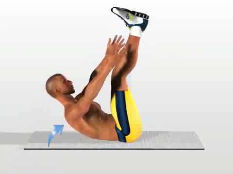 Abs Exercises: Leg Up Touch Crunch Exercise |  best home exercise equipment