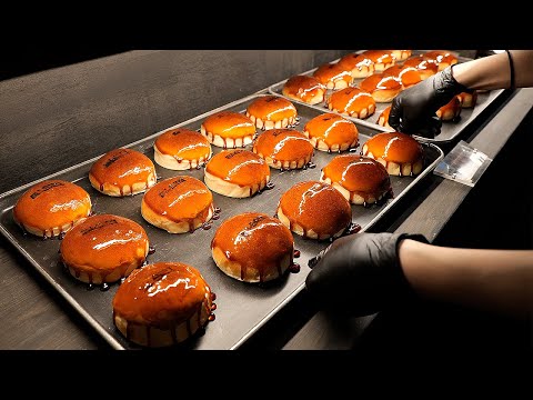 수원에서 유명한 베이커리 카페 커스타드 크림빵 Sweet Custard Cream Bread Korean Bakery 