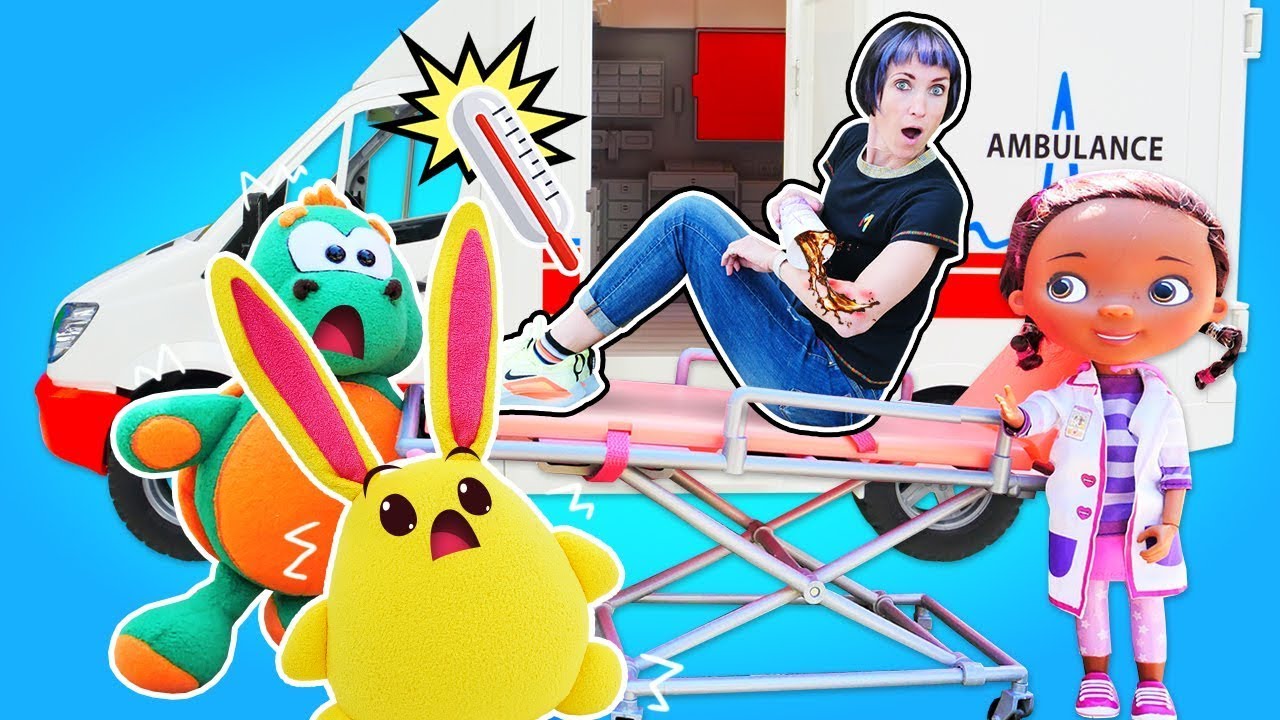 🚑🧸 ¡Mamá de Lucky necesita una ambulancia! | Juegos de doctor con peluches