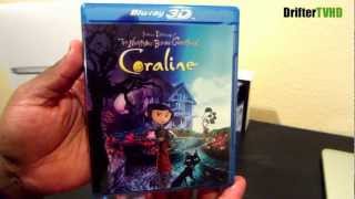 Coraline 3D Blu Ray: 1 Minute Unboxings on DrifterTVHD